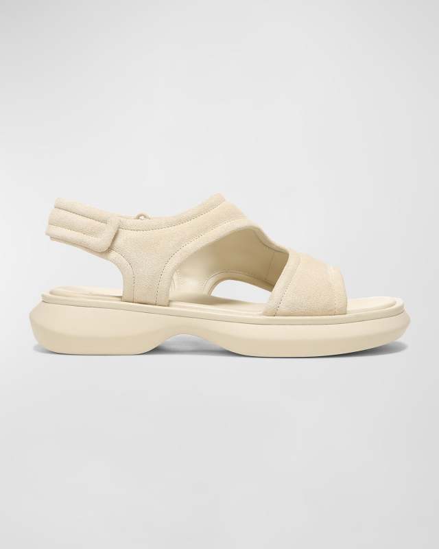Fresca Suede Sporty Slingback Sandals